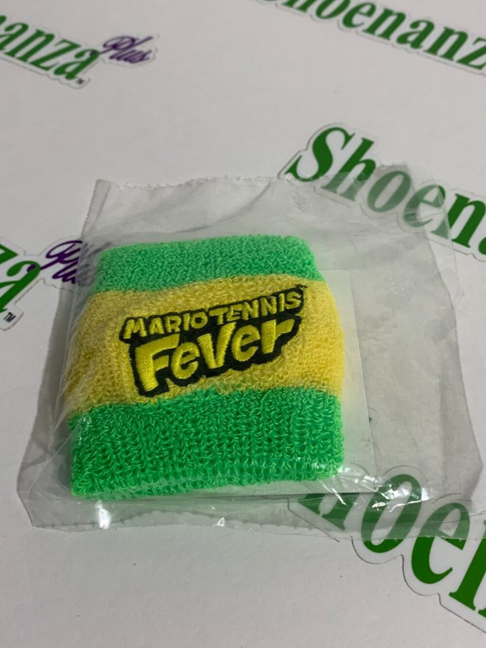 My Nintendo Rewards Mario Tennis Fever Wristband Embroidered Green Yellow
